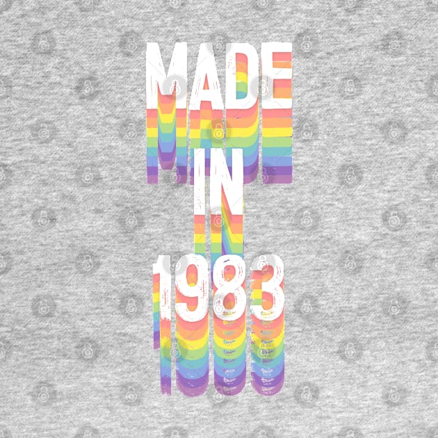 MADE IN 1983 / Birthday Typography Gift Design by DankFutura
